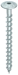 Bilde fra HECO-TOPIX-plus konstruksjonsskrue  m. flatt hode, elforsinket blå, Torx, HELgjenget, 10,0
